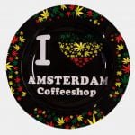 Rasta leaves I love Ams Coffeeshop cendrier métal