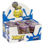 Juicy Jay Bocaux en verre pour tabac et herbes, petits modèles, designs mixtes (6 pièces/présentoir) Juicy Jay Tobacco and Herbs Glass Jars Small Mix Designs (6pcs/display)
