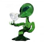 Green Alien Bong en Verre 15cm