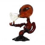 Red Alien Bong en Verre 15cm