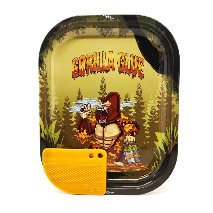 Best Buds Gorilla Glue Plateau à Rouler Métal Petit (avec Carte Grinder Magnétique)