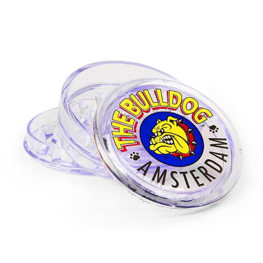 The Bulldog Original Grinder Plastique Transparent 3 Parties - 60mm (12pcs/présentoir)