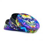 Psy Flames Skulls Métal Grinder Mixed Designs 4 Parties - 50mm (6pcs/présentoir)