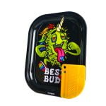 Best Buds LSD Plateau à Rouler Métal Petit (avec Carte Grinder Magnétique)