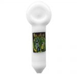 Pipe en Verre Blanche 12cm Cartoons 2