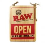 RAW Panneau de Porte en Bois Suspendu Ouvert/Fermé 30x38cm