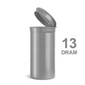 Poptop Argenté Conteneur Plastique Petit 13 Dram - 35mm