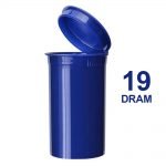 Poptop Bleu Conteneur Plastique Moyen 19 Dram - 40mm