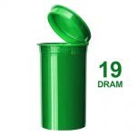 Poptop Vert Conteneur Plastique Moyen 19 Dram - 40mm