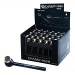 Champ High Pool Pipes en Verre Noir (24pcs/présentoir)