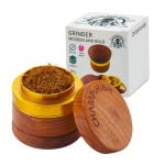 Champ High Wooden Grinder Métal Doré 60mm - 4 Parties