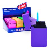 Prof Fluo Color Résistant au Vent Flame Bleue Briquets (20pcs/présentoir)