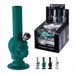 Champ High Skull Bong en Plastique Couleurs Mélangées (12pcs/présentoir)