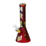 Red Bee Hexagon Triple Thick Bong en Verre 32cm