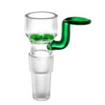 Green Support de Bol en Verre pour Bong avec Écran Dual Taille 14mm and 18mm