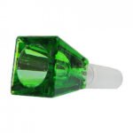 Rectangular Cube Green Bong Bol en Verre 18mm