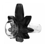 Black Hemp Leaf Bong Bol en Verre 18mm