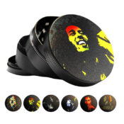 Bob Marley Grinder en Métal 4 Parties - 50mm (6pcs/présentoir)