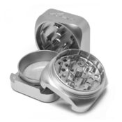 Krush Kube 3.0 Grinder Gris Acier Aluminium 3 Parties - 55mm