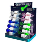 Champ High Pipes en Verre avec Présentoir (12pcs/présentoir)