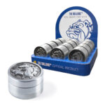 The Bulldog Original Grinder en Métal Argenté 40mm - 3 parties (12pcs/présentoir)