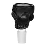 Skull Bong Bol en Verre Noir 18mm