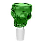 Skull Bong Bol en Verre Vert 18mm