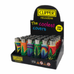 Wholesale Clipper Lighters Pop Cover Cannabis Leaves 30pcsdisplay