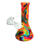 Bong en silicone Psychedelic Dream Multicolore en gros 13cm