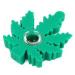 Weed Leaf Green Pipe en silicone 9x10cm