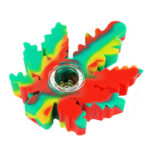 Weed Leaf Rasta Pipe en Silicone 9x10cm