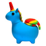 Licorne bleue Pipe en silicone 12cm