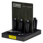 Clipper Briquets Métal Matt Black Mini (12pcs/présentoir)