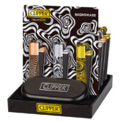 Clipper Psychodelic Nightmare Pattern Briquets Métal + Boite Cadeau (12pcs/présentoir)