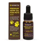 Enecta Huile 5% 500mg CBD pour animaux domestiques avec Omega 3 et Vitamine E (10ml)