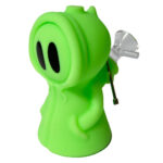 Pipe en Silicone Green Death avec Cuillère en Métal et Récipient à Dab 11cm