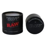 RAW Hammer Craft Grinder Noir Grand en Aluminium 4 Parties - 60mm