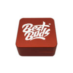 Best Buds Flacher Quadratischer Aluminium Grinder Rust 2 Parties (50mm)