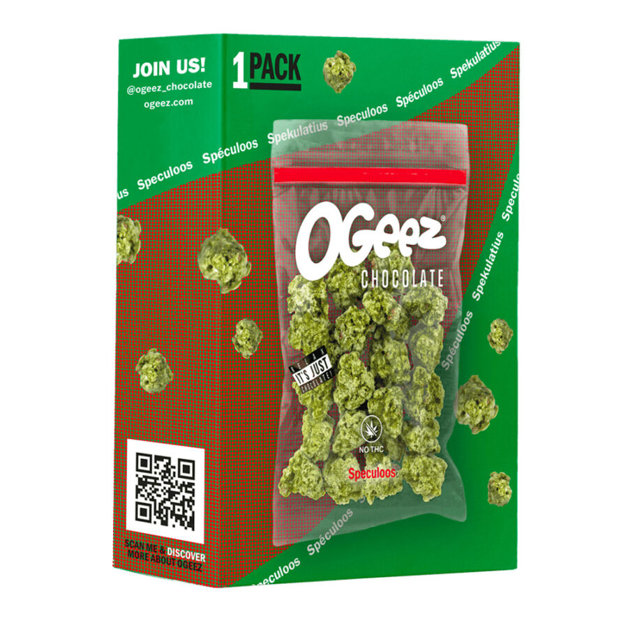 Ogeez 1-Pack Speculoos Chocolate con Forma de Cannabis (35g)