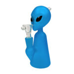 Bong en Verre Epais Alien Bleu 17cm