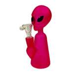 Bong en Verre Epais Alien Rose 17cm