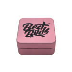 Best Buds Flacher Quadratischer Aluminium Grinder Flamingo 2 Parties (50mm)