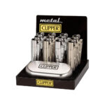 Clipper Metal Briquets avec Giftbox Silver (12pcs/présentoir)