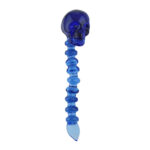 Blue skull dabber en verre