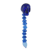 Blue skull dabber en verre