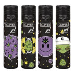 Clipper Jet Flame Briquets Galactic Weed (24pcs/présentoir)