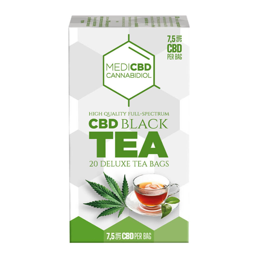 MediCBD Cannabis Thé Noir 7.5mg CBD (10paquets/lot)