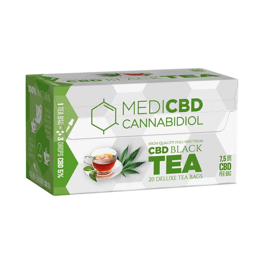 MediCBD Cannabis Thé Noir 7.5mg CBD (10paquets/lot)