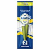 wholesale twisted hemp cones blue banana 10pcs display 1 1