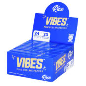 VIBES Papiers à Rouler King Size Slim avec Filtre Rice (24pcs/présentoir)